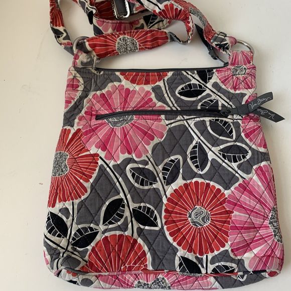 Vera Bradley Cheery Blossoms Quilted Hipster Splash Floral Crossbody Bag - Picture 4 of 5